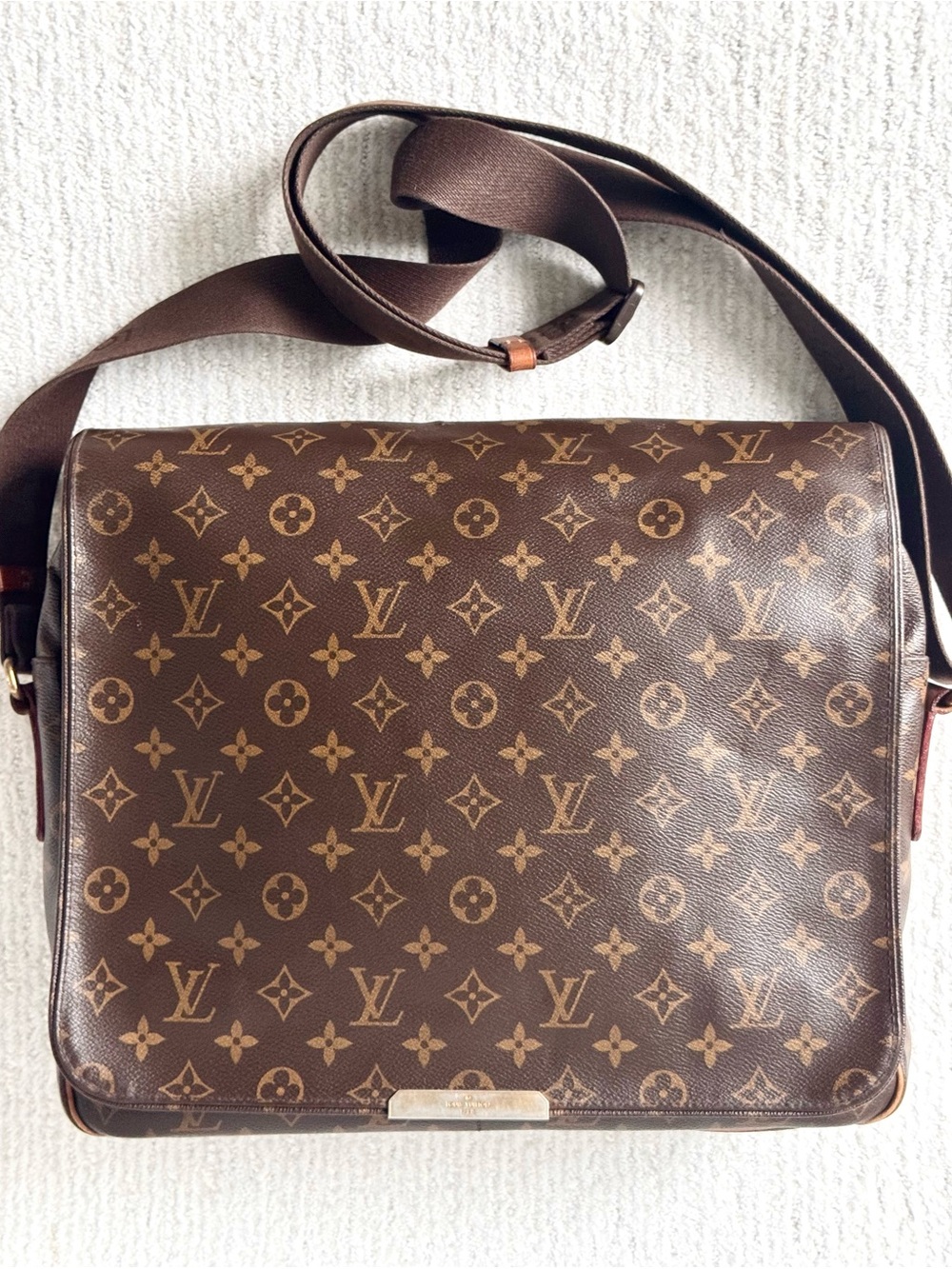 Louis Vuitton Brown Monogram Crossbody Messenger Bag